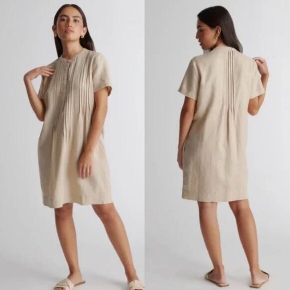 Quince Dresses & Skirts - NWT Quince 100% European Linen Short Sleeve Swing Dress sz medium